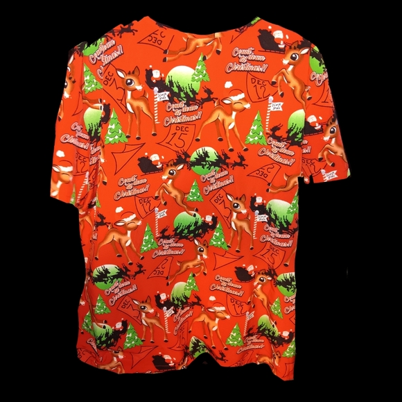 Countdown 2 Christmas Scrubtop w/ Rudolf the Red Nosed Reindeer.. by Rudolf - Picture 2 of 4